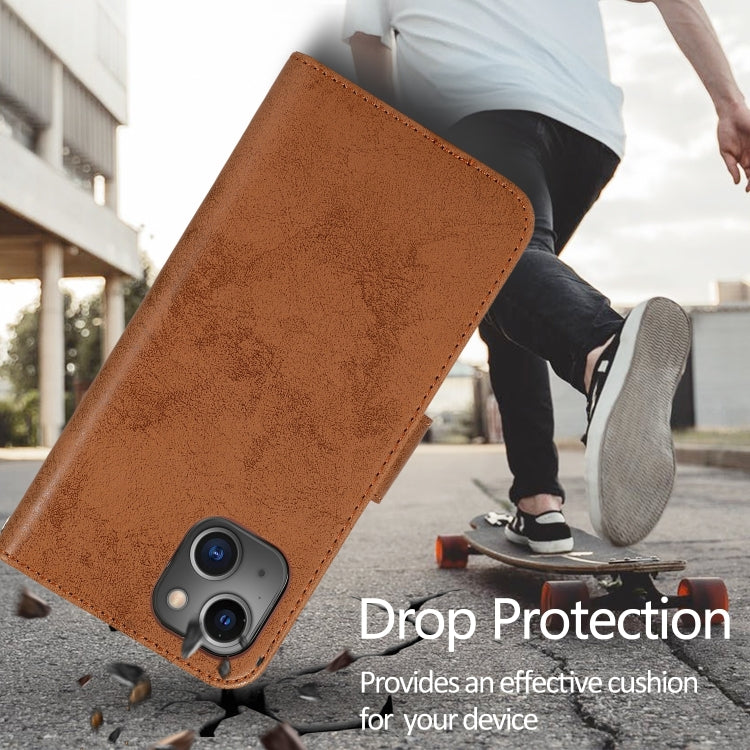 For iPhone 15 Pro 2 in 1 Detachable Phone Leather Case(Brown) - HoMEdemic™ 