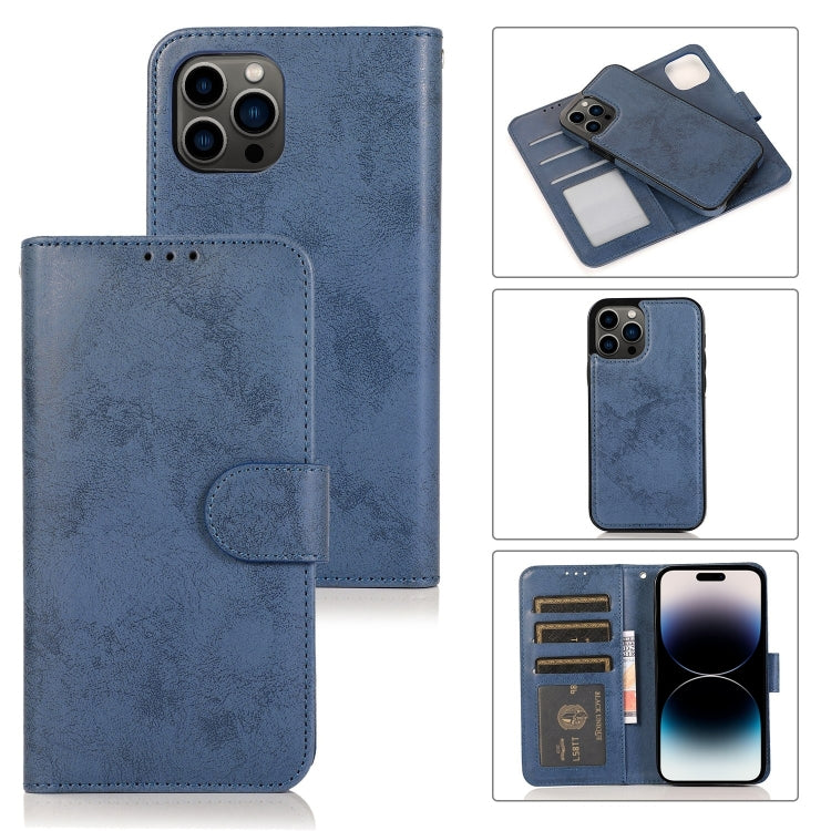 For iPhone 15 Pro 2 in 1 Detachable Phone Leather Case(Dark Blue) - HoMEdemic™ 