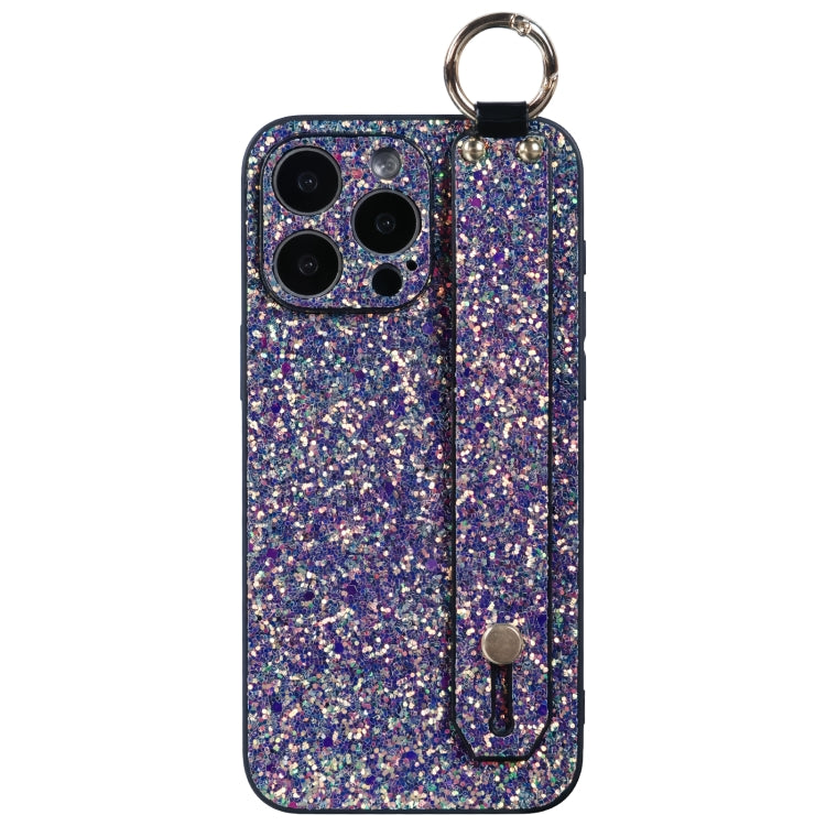 For iPhone 15 Pro Flash Diamond Wristband Holder Phone Case(Flash Green) - HoMEdemic™ 