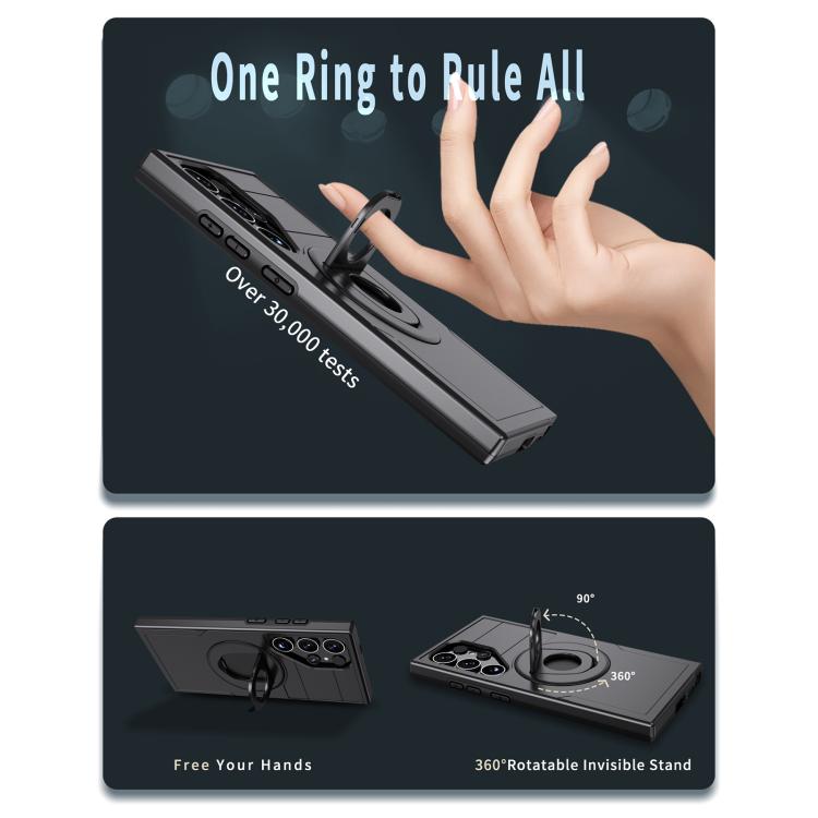 For Samsung Galaxy S24 Ultra 5G Armor MagSafe Ring Holder Phone Case(Black) - HoMEdemic™ 