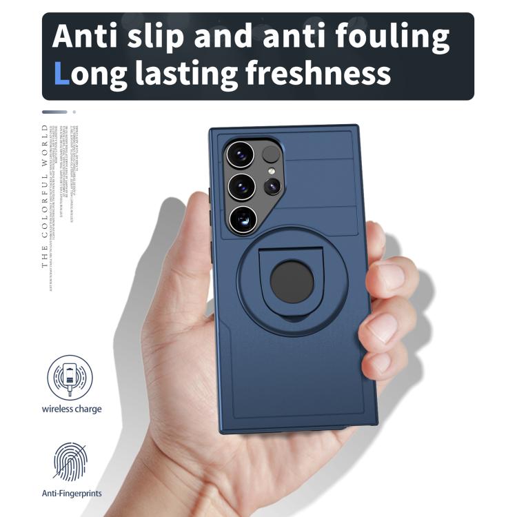 For Samsung Galaxy S24 Ultra 5G Armor MagSafe Ring Holder Phone Case(Blue) - HoMEdemic™ 