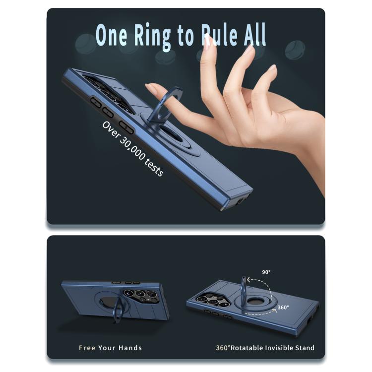 For Samsung Galaxy S24 Ultra 5G Armor MagSafe Ring Holder Phone Case(Blue) - HoMEdemic™ 