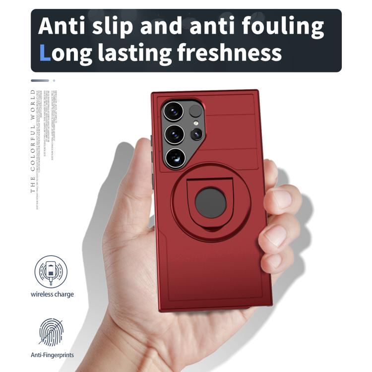 For Samsung Galaxy S24 Ultra 5G Armor MagSafe Ring Holder Phone Case(Red) - HoMEdemic™ 