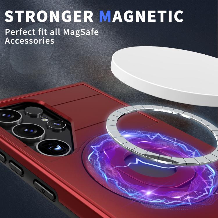 For Samsung Galaxy S24 Ultra 5G Armor MagSafe Ring Holder Phone Case(Red) - HoMEdemic™ 