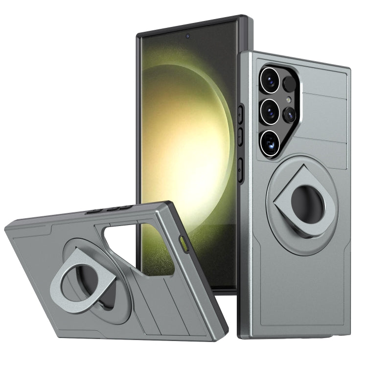 For Samsung Galaxy S24 Ultra 5G Armor MagSafe Ring Holder Phone Case(Titanium Grey) - HoMEdemic™ 