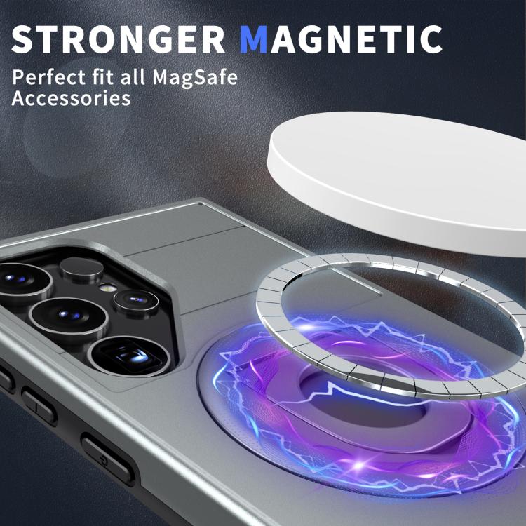 For Samsung Galaxy S24 Ultra 5G Armor MagSafe Ring Holder Phone Case(Titanium Grey) - HoMEdemic™ 