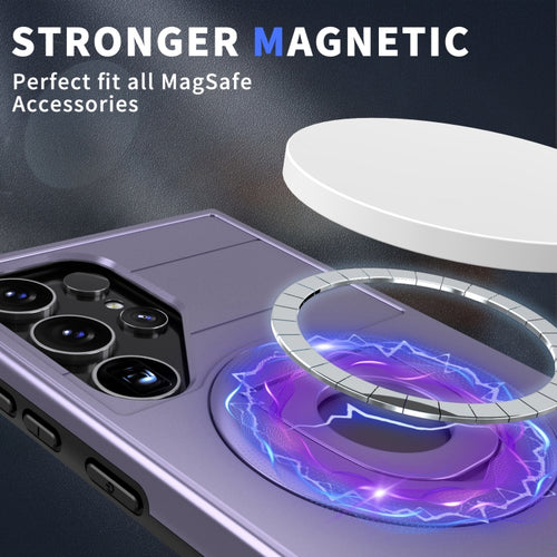 For Samsung Galaxy S24 Ultra 5G MagSafe Ring Holder Armor Phone Case(Puple) - HoMEdemic™ 