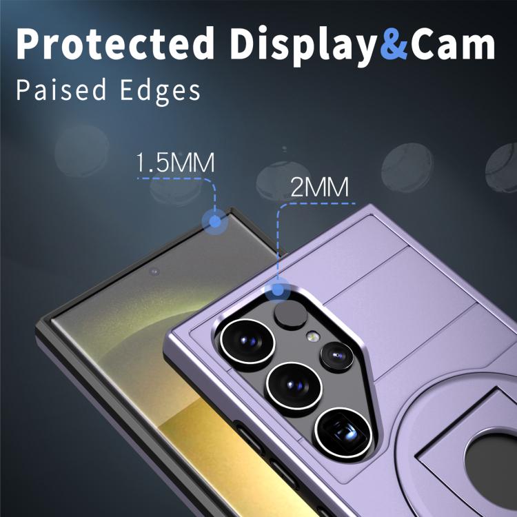 For Samsung Galaxy S24 Ultra 5G Armor MagSafe Ring Holder Phone Case(Puple) - HoMEdemic™ 