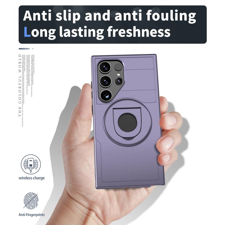 For Samsung Galaxy S24 Ultra 5G Armor MagSafe Ring Holder Phone Case(Puple) - HoMEdemic™ 