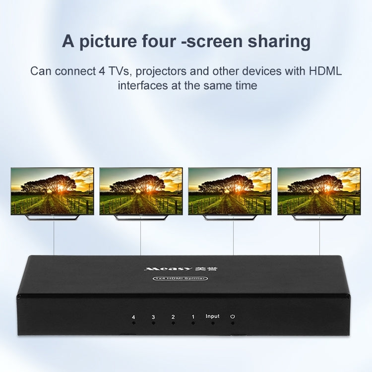 Measy SPH104 1 to 4 4K HDMI 1080P Simultaneous Display Splitter(AU Plug) - HoMEdemic™ 