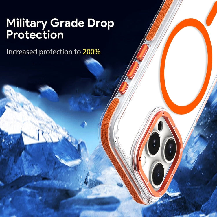 For iPhone 15 Pro Dual-Color Clear Acrylic Hybrid TPU MagSafe Phone Case(Transparent) - HoMEdemic™ 