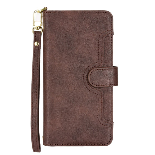 For Samsung Galaxy S24 Ultra 5G Litchi Texture Zipper Leather Phone Case(Brown) - HoMEdemic™ 