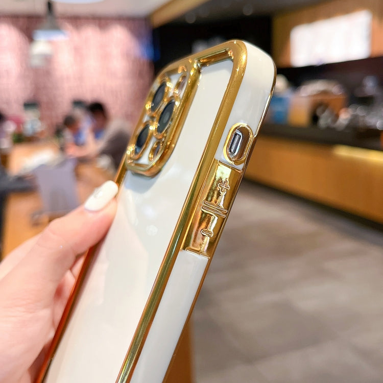 For iPhone 15 Pro Plating Emery PC Hybrid Silicone Phone Case(Green) - HoMEdemic™ 