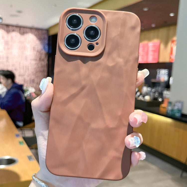 For iPhone 15 Pro Frosted Wrinkles Texture TPU Phone Case(Brown) - HoMEdemic™ 