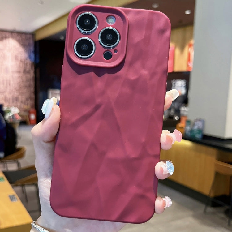 For iPhone 15 Pro Frosted Wrinkles Texture TPU Phone Case(Red) - HoMEdemic™ 