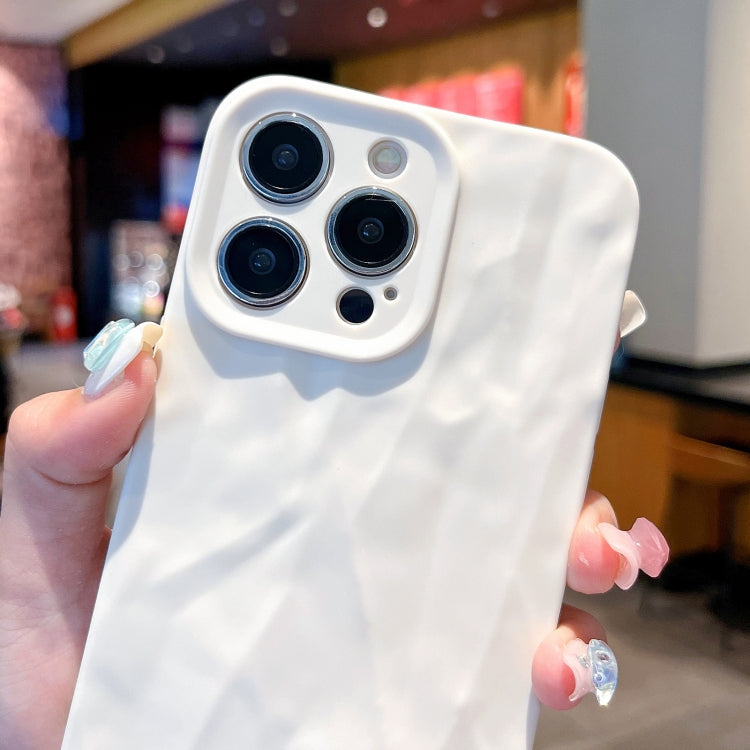 For iPhone 15 Pro Frosted Wrinkles Texture TPU Phone Case(White) - HoMEdemic™ 