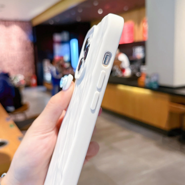 For iPhone 15 Pro Frosted Wrinkles Texture TPU Phone Case(White) - HoMEdemic™ 