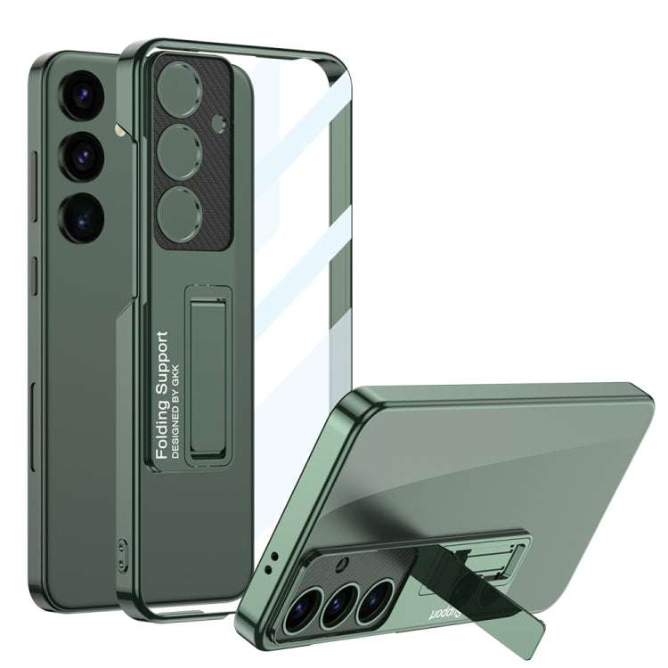 For Samsung Galaxy S24 5G GKK Electroplating Full Coverage Protective Phone Case with Holder(Green) - HoMEdemic™ 
