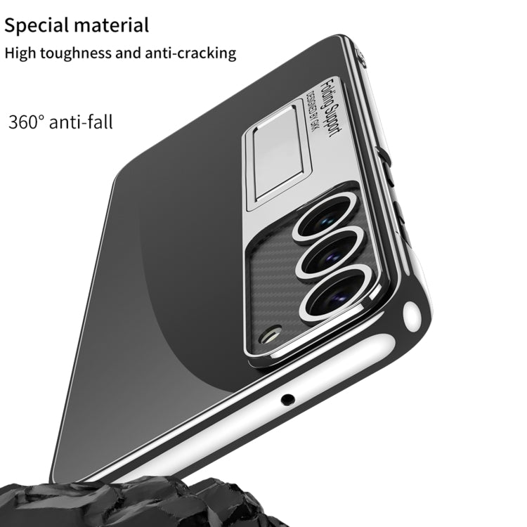 For Samsung Galaxy S24 5G GKK Electroplating Full Coverage Protective Phone Case with Holder(Green) - HoMEdemic™ 