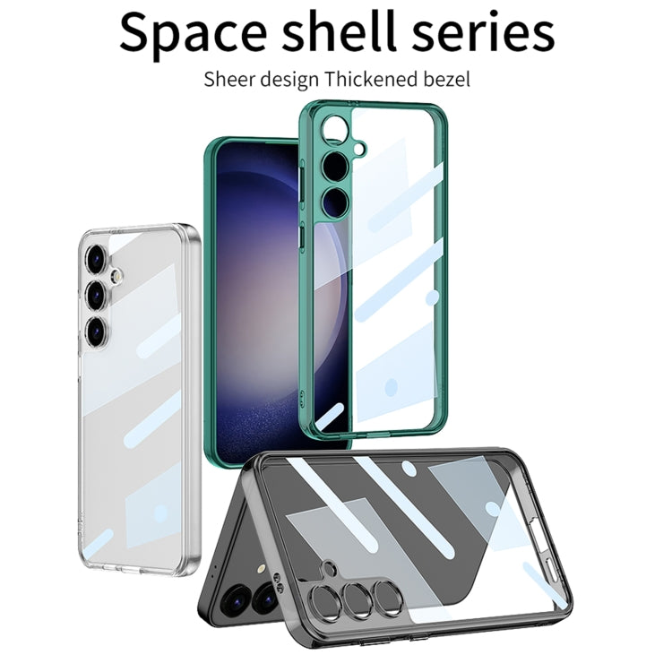 For Samsung Galaxy S24 5G GKK Space Frame Transparent PC + TPU Phone Case(Transparent Green) - HoMEdemic™ 