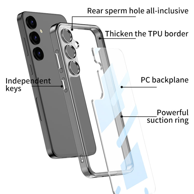 For Samsung Galaxy S24 5G GKK Space Frame Transparent PC + TPU Phone Case(Transparent Green) - HoMEdemic™ 