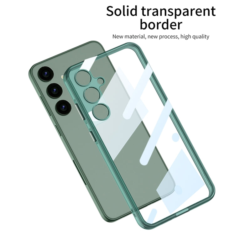 For Samsung Galaxy S24 5G GKK Space Frame Transparent PC + TPU Phone Case(Transparent Green) - HoMEdemic™ 