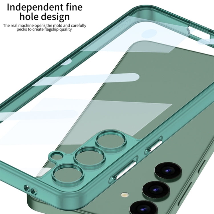 For Samsung Galaxy S24 5G GKK Space Frame Transparent PC + TPU Phone Case(Transparent Green) - HoMEdemic™ 