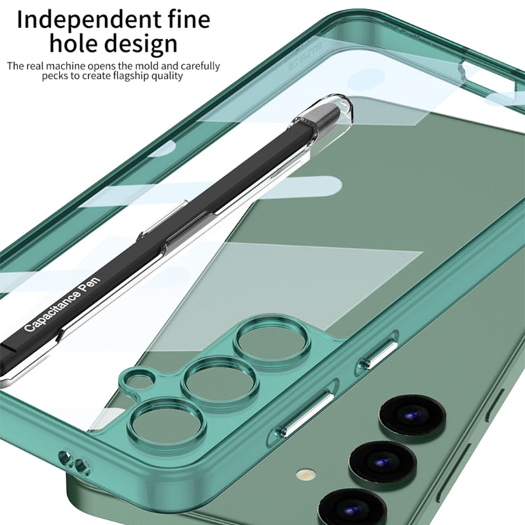 For Samsung Galaxy S24 5G GKK Space Frame Transparent PC + TPU Phone Case with Pen(Transparent Black) - HoMEdemic™ 