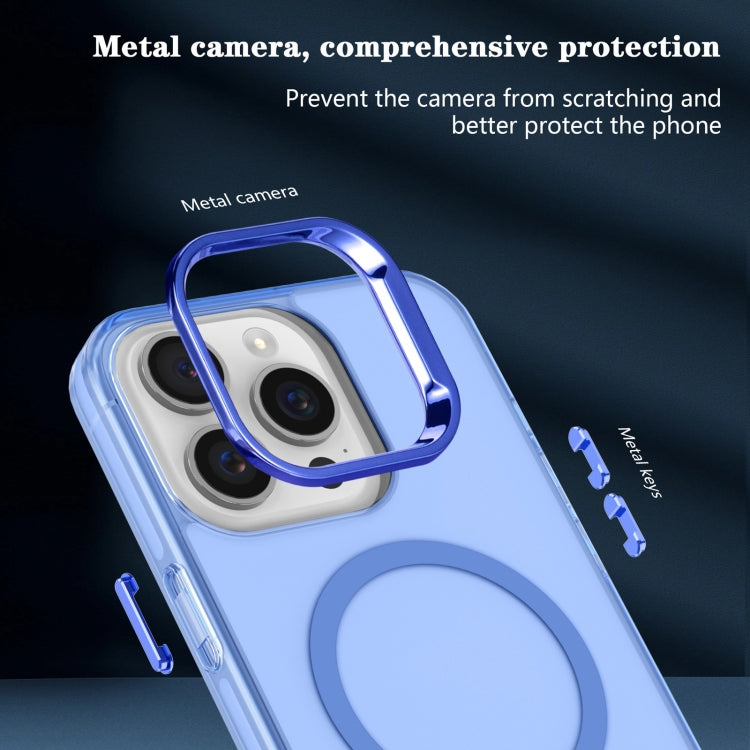 For iPhone 15 Pro Electroplated IMD Magsafe PC Hybrid TPU Phone Case(Blue) - HoMEdemic™ 