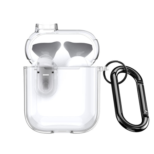 For AirPods 1/2 DUX DUCIS PECL Series Split Transparent Earphone Case with Hook(Transparent) - HoMEdemic™ 