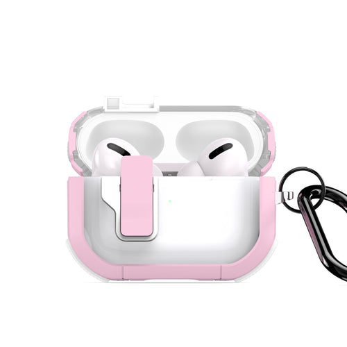 For AirPods Pro 2 DUX DUCIS PECN Series Split Two-color Transparent Earphone Case with Hook(Pink White) - HoMEdemic™ 