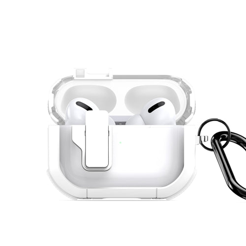 For AirPods Pro 2 DUX DUCIS PECN Series Split Two-color Transparent Earphone Case with Hook(White) - HoMEdemic™ 