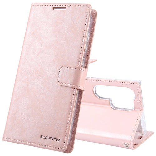 For Samsung Galaxy S24 Ultra 5G GOOSPERY BLUE MOON Crazy Horse Texture Leather Phone Case(Rose Gold) - HoMEdemic™ 