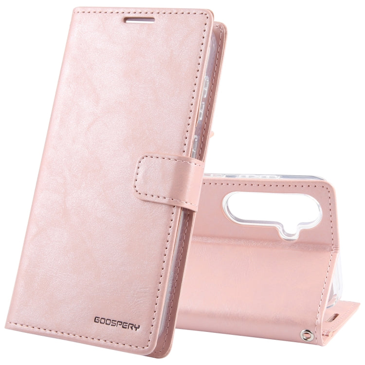For Samsung Galaxy S24 5G GOOSPERY BLUE MOON Crazy Horse Texture Leather Phone Case(Rose Gold) - HoMEdemic™ 