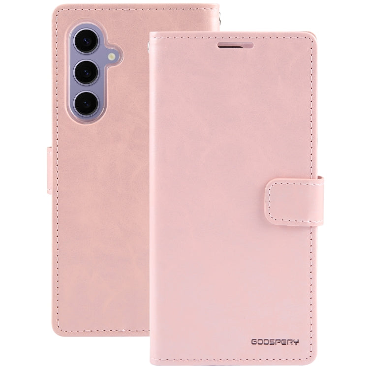 For Samsung Galaxy S24 5G GOOSPERY BLUE MOON Crazy Horse Texture Leather Phone Case(Rose Gold) - HoMEdemic™ 