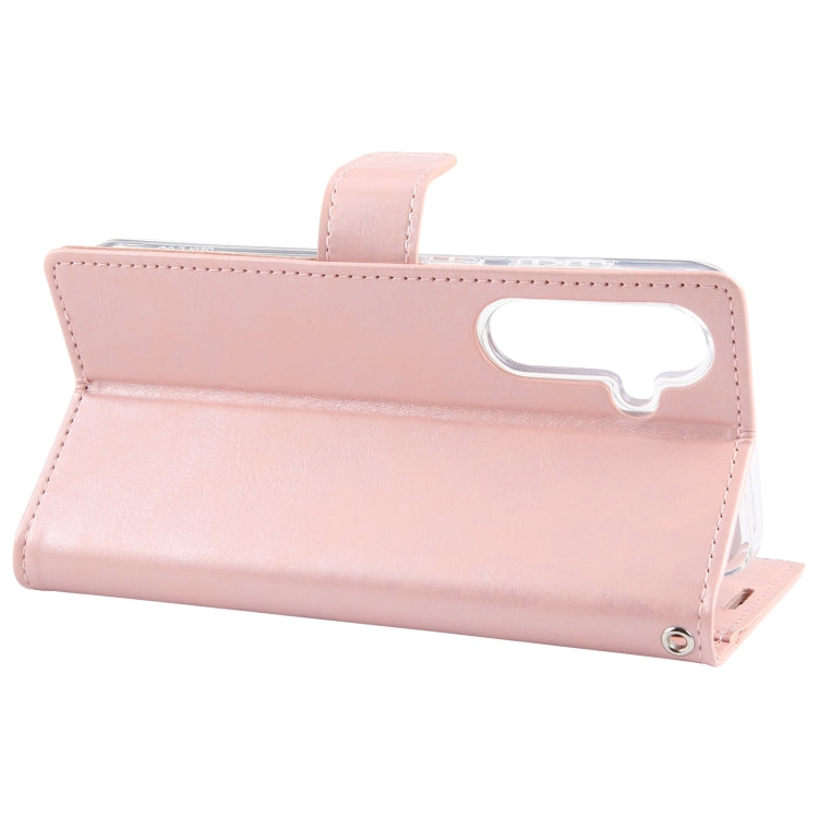 For Samsung Galaxy S24 5G GOOSPERY BLUE MOON Crazy Horse Texture Leather Phone Case(Rose Gold) - HoMEdemic™ 