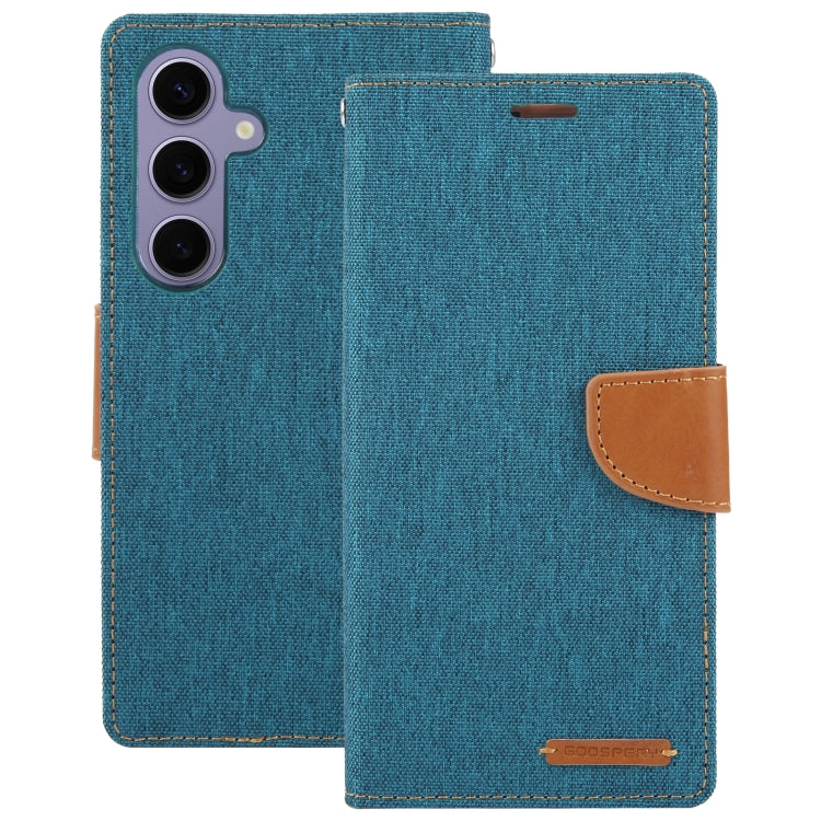 For Samsung Galaxy S24 5G GOOSPERY CANVAS DIARY Fabric Texture Flip Leather Phone Case(Green) - HoMEdemic™ 
