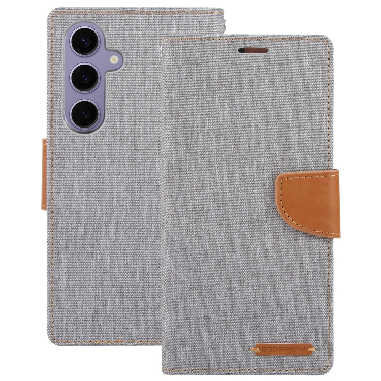 For Samsung Galaxy S24 5G GOOSPERY CANVAS DIARY Fabric Texture Flip Leather Phone Case(Grey) - HoMEdemic™ 
