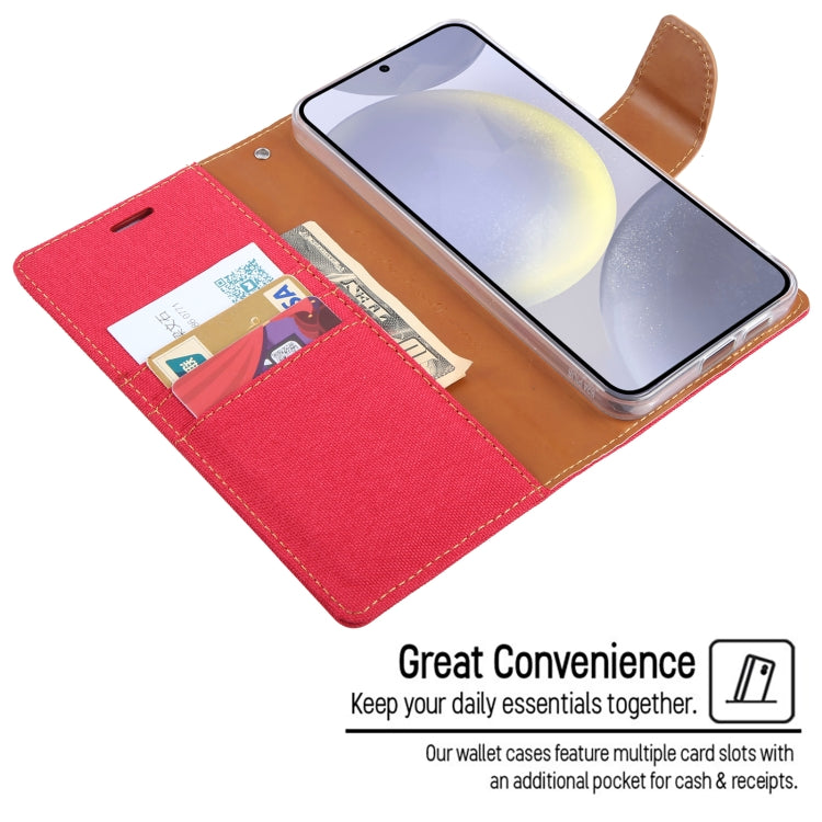 For Samsung Galaxy S24 5G GOOSPERY CANVAS DIARY Fabric Texture Flip Leather Phone Case(Grey) - HoMEdemic™ 