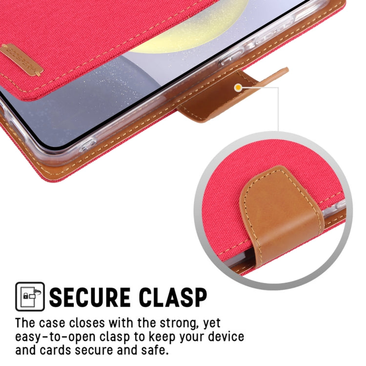 For Samsung Galaxy S24 5G GOOSPERY CANVAS DIARY Fabric Texture Flip Leather Phone Case(Grey) - HoMEdemic™ 