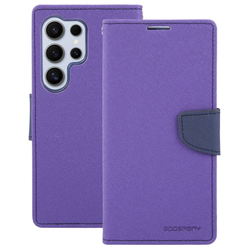 For Samsung Galaxy S24 Ultra 5G GOOSPERY FANCY DIARY Cross Texture Leather Phone Case(Purple) - HoMEdemic™ 