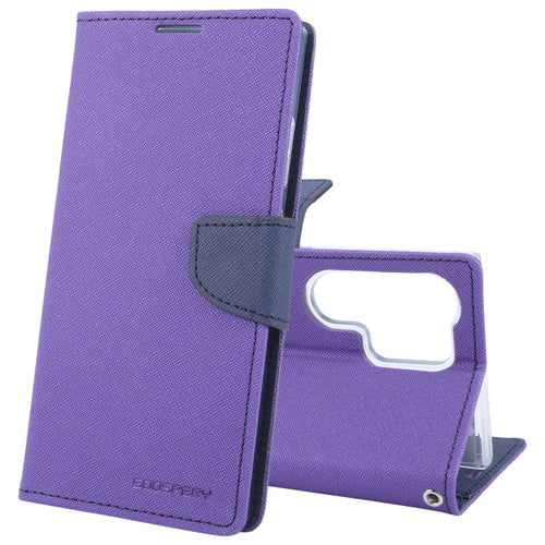 For Samsung Galaxy S24 Ultra 5G GOOSPERY FANCY DIARY Cross Texture Leather Phone Case(Purple) - HoMEdemic™ 