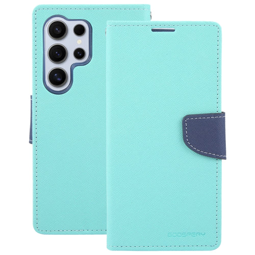 For Samsung Galaxy S24 Ultra 5G GOOSPERY FANCY DIARY Cross Texture Leather Phone Case(Mint Green) - HoMEdemic™ 