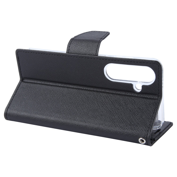For Samsung Galaxy S24 5G GOOSPERY FANCY DIARY Cross Texture Leather Phone Case(Black) - HoMEdemic™ 