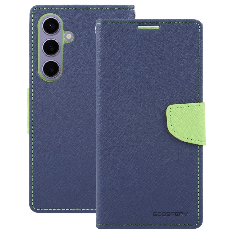 For Samsung Galaxy S24 5G GOOSPERY FANCY DIARY Cross Texture Leather Phone Case(Navy Blue) - HoMEdemic™ 