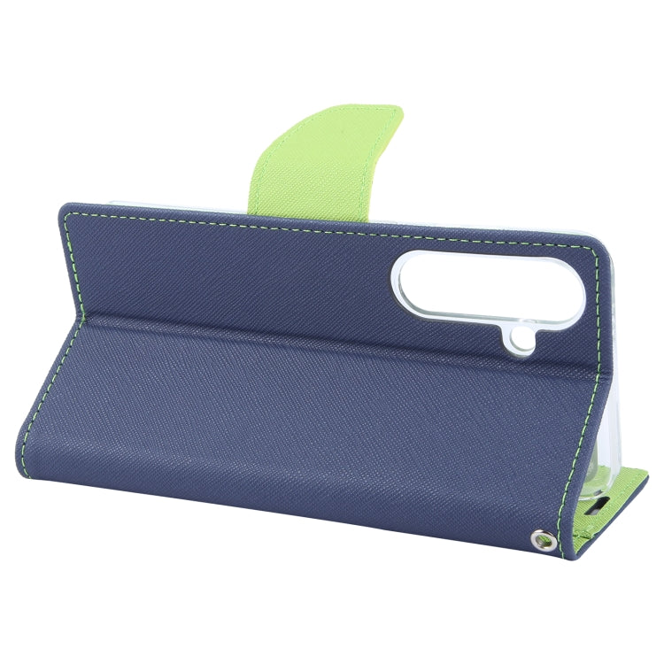 For Samsung Galaxy S24 5G GOOSPERY FANCY DIARY Cross Texture Leather Phone Case(Navy Blue) - HoMEdemic™ 