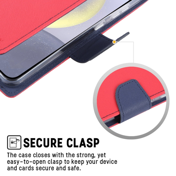 For Samsung Galaxy S24 5G GOOSPERY FANCY DIARY Cross Texture Leather Phone Case(Red) - HoMEdemic™ 
