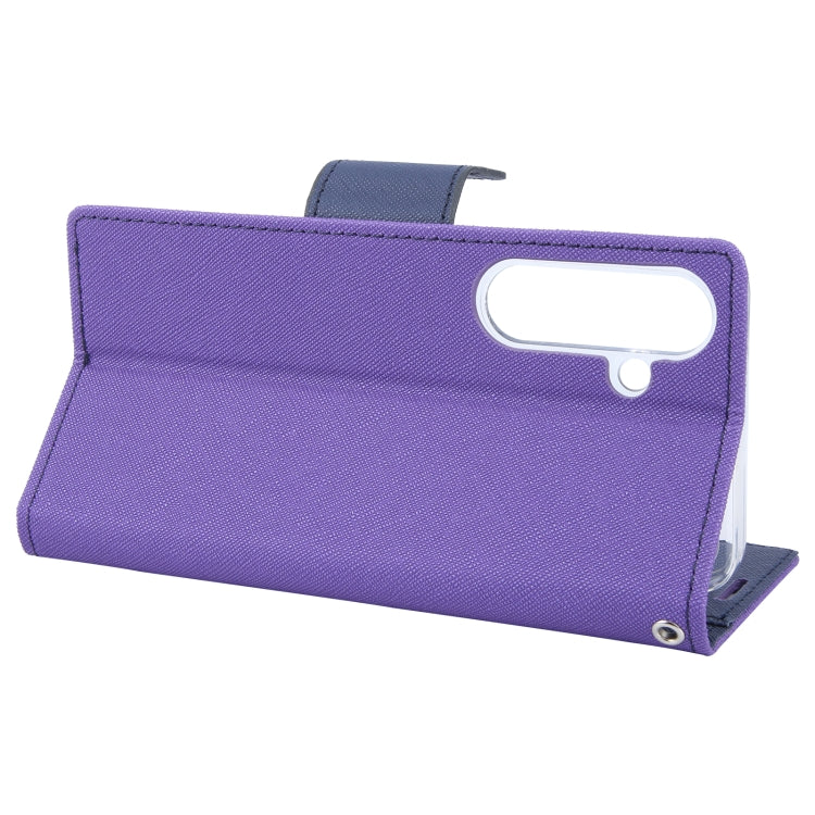 For Samsung Galaxy S24 5G GOOSPERY FANCY DIARY Cross Texture Leather Phone Case(Purple) - HoMEdemic™ 