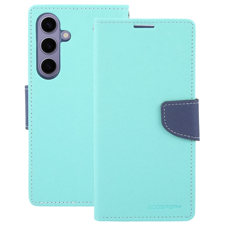 For Samsung Galaxy S24 5G GOOSPERY FANCY DIARY Cross Texture Leather Phone Case(Mint Green) - HoMEdemic™ 