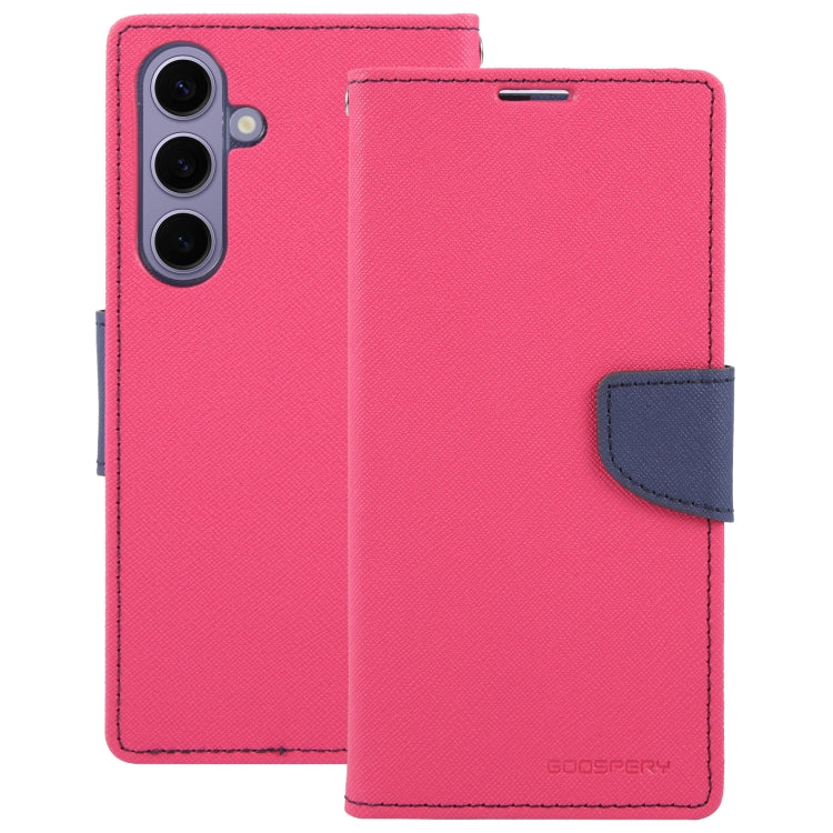 For Samsung Galaxy S24 5G GOOSPERY FANCY DIARY Cross Texture Leather Phone Case(Rose Red) - HoMEdemic™ 